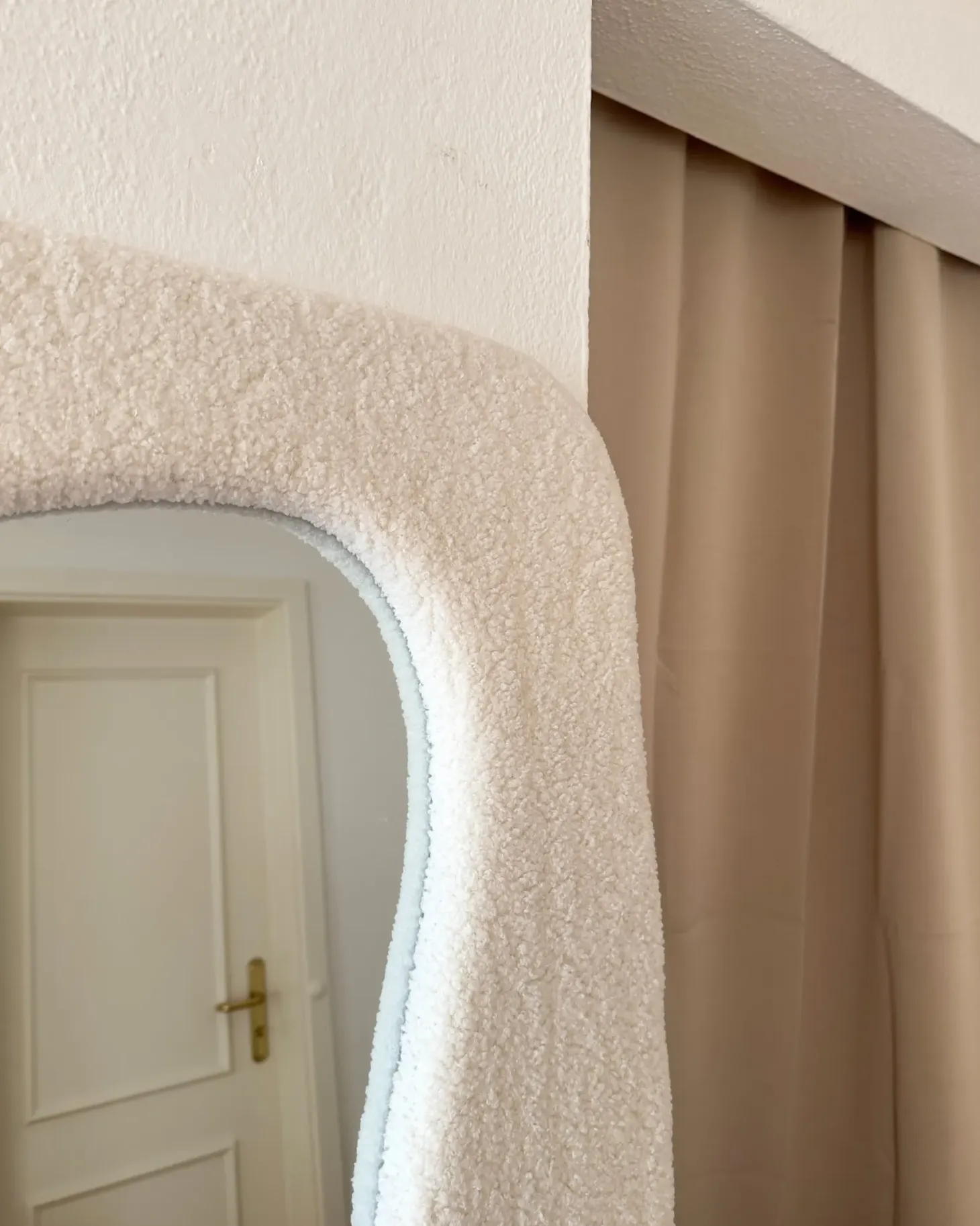 Lustro ścienne QUIMPER 70 cm 170 cm Złamana biel