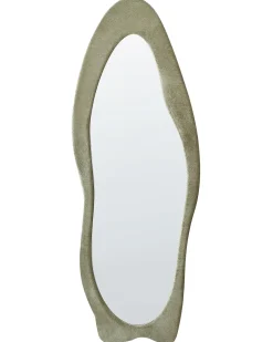 Lustro ścienne REIGNY 57 cm 160 cm Welur Oliwkowy