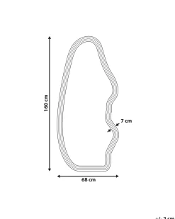 Lustro ścienne ROCLES 68 cm 160 cm Ciemnozielony