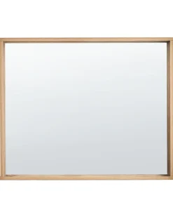 Lustro ścienne ROSELL 80 cm 65 cm Jasnobrązowy