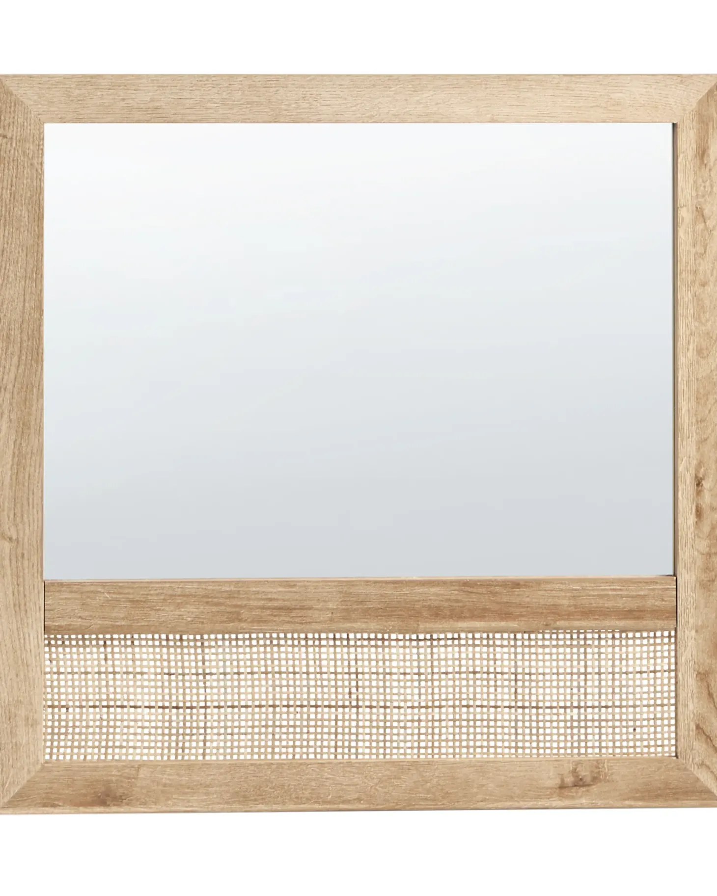 Lustro ścienne ROSELL 60 cm 60 cm Jasnobrązowy