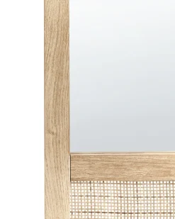 Lustro ścienne ROSELL 60 cm 60 cm Jasnobrązowy