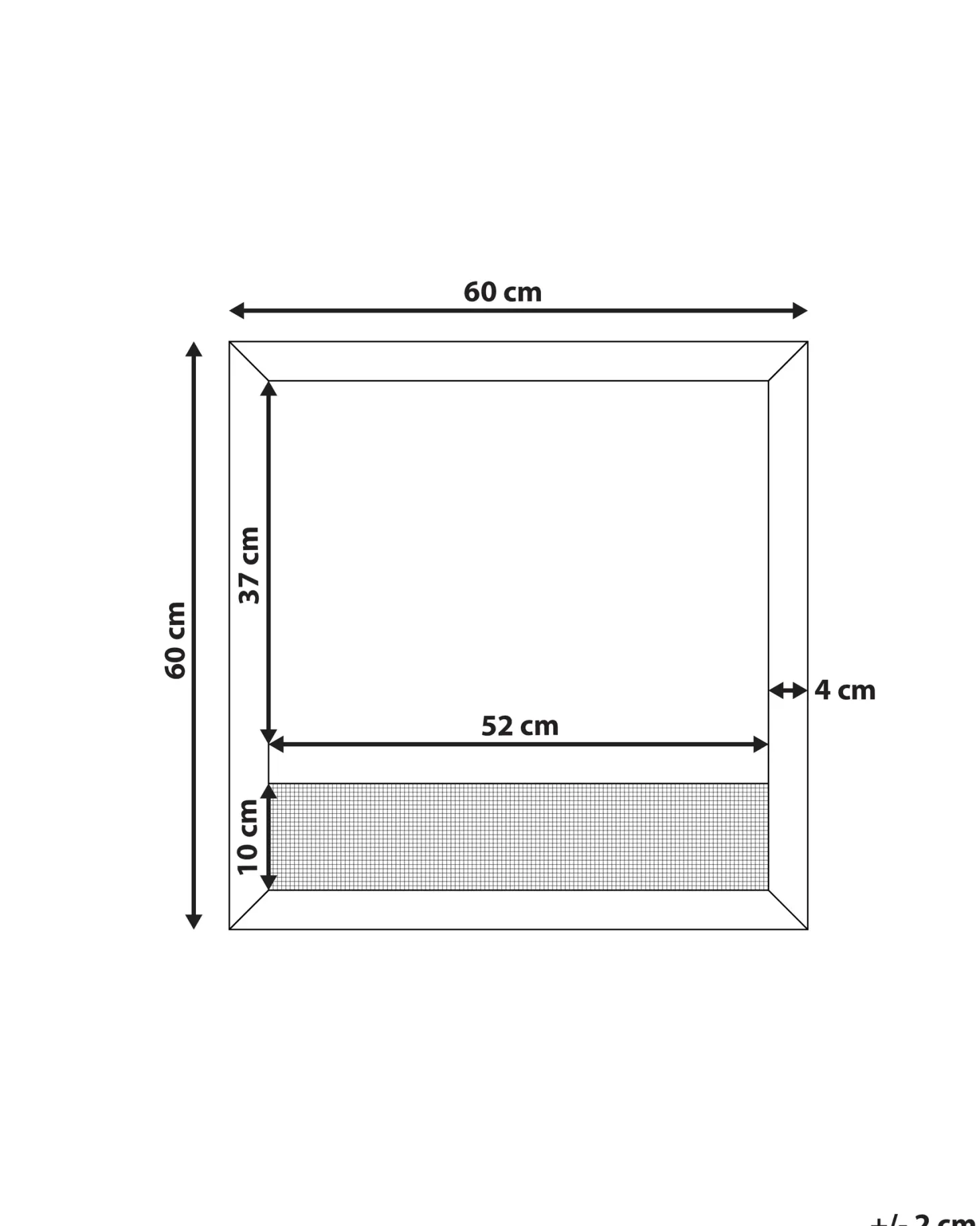 Lustro ścienne ROSELL 60 cm 60 cm Jasnobrązowy