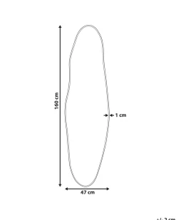Lustro ścienne SALINS 47 cm 160 cm Metal Złoty