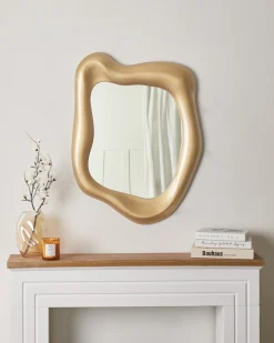 Lustro ścienne SANTEC 59 cm 77 cm Złoty