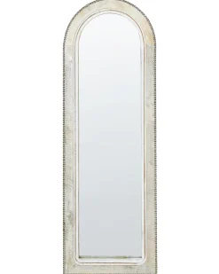 Lustro ścienne SARRY 31 cm 91 cm Drewno mango Biały