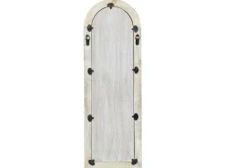 Lustro ścienne SARRY 31 cm 91 cm Drewno mango Biały
