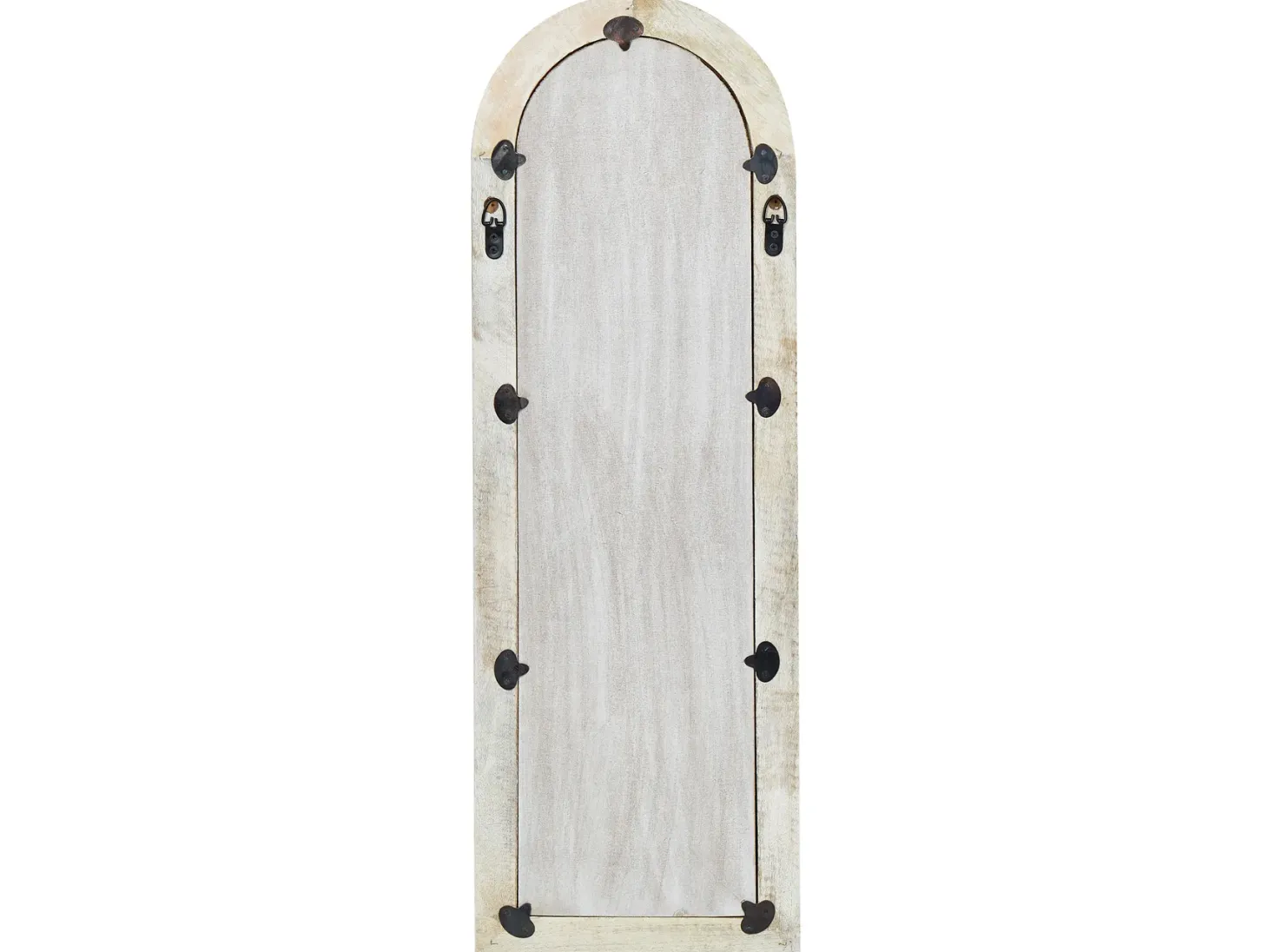 Lustro ścienne SARRY 31 cm 91 cm Drewno mango Biały