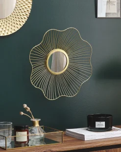 Lustro ścienne SENS 40 cm 40 cm Metal Złoty