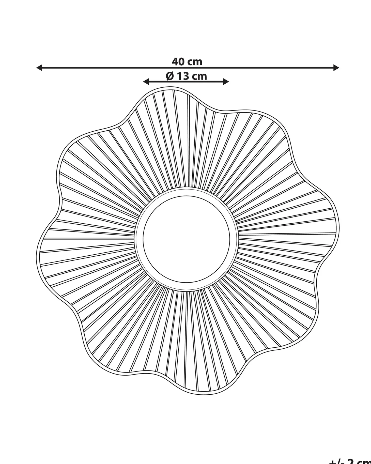 Lustro ścienne SENS 40 cm 40 cm Metal Złoty