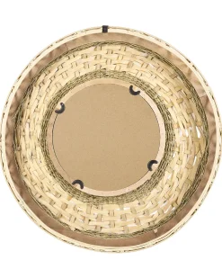 Lustro ścienne SOLEDAD 61 cm 61 cm Bambus Biały