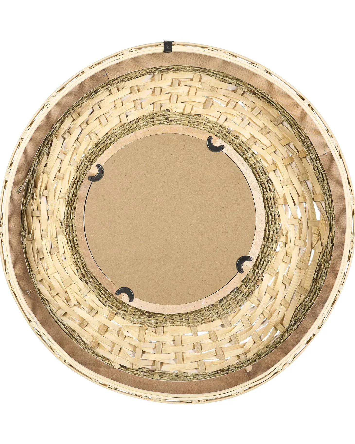 Lustro ścienne SOLEDAD 61 cm 61 cm Bambus Biały