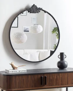 Lustro ścienne SOMMANT 67 cm 76 cm Metal Czarny