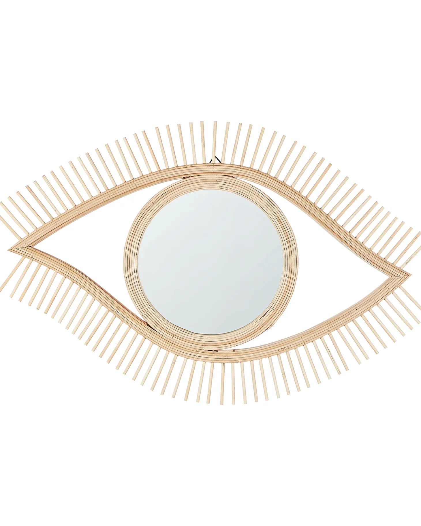 Lustro ścienne SOYOPA 79 cm 48 cm Bambus Naturalny