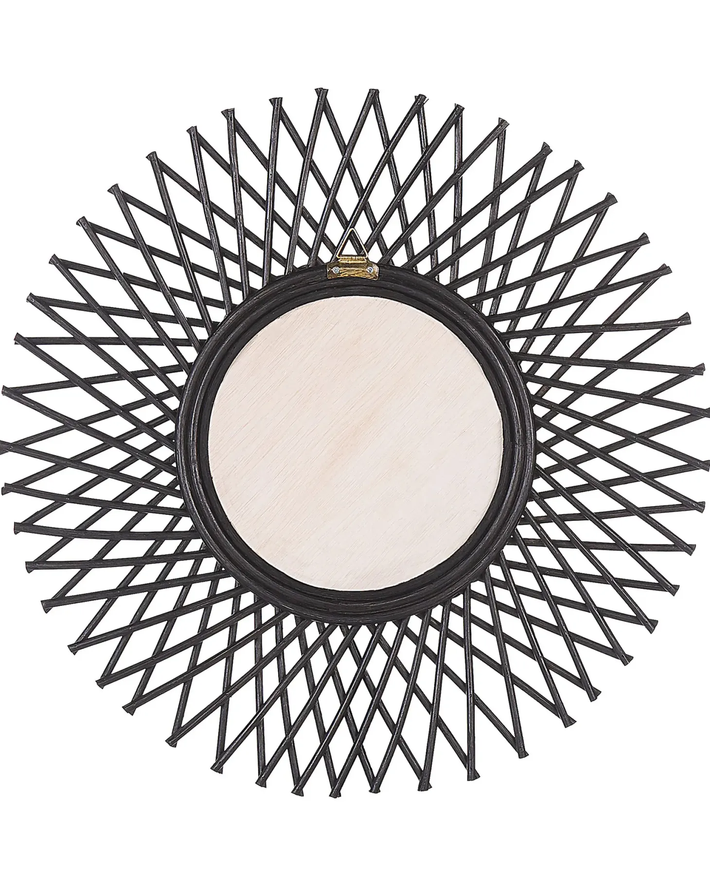 Lustro ścienne TAGOLU 60 cm 60 cm Rattan Czarny