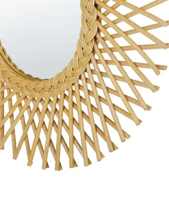 Lustro ścienne TAGOLU 60 cm 60 cm Rattan Naturalny