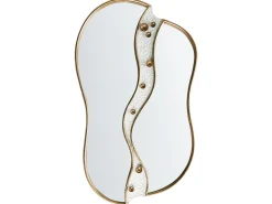 Lustro ścienne TAWLEY 45 cm 76 cm Metal Złoty
