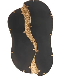 Lustro ścienne TAWLEY 45 cm 76 cm Metal Złoty