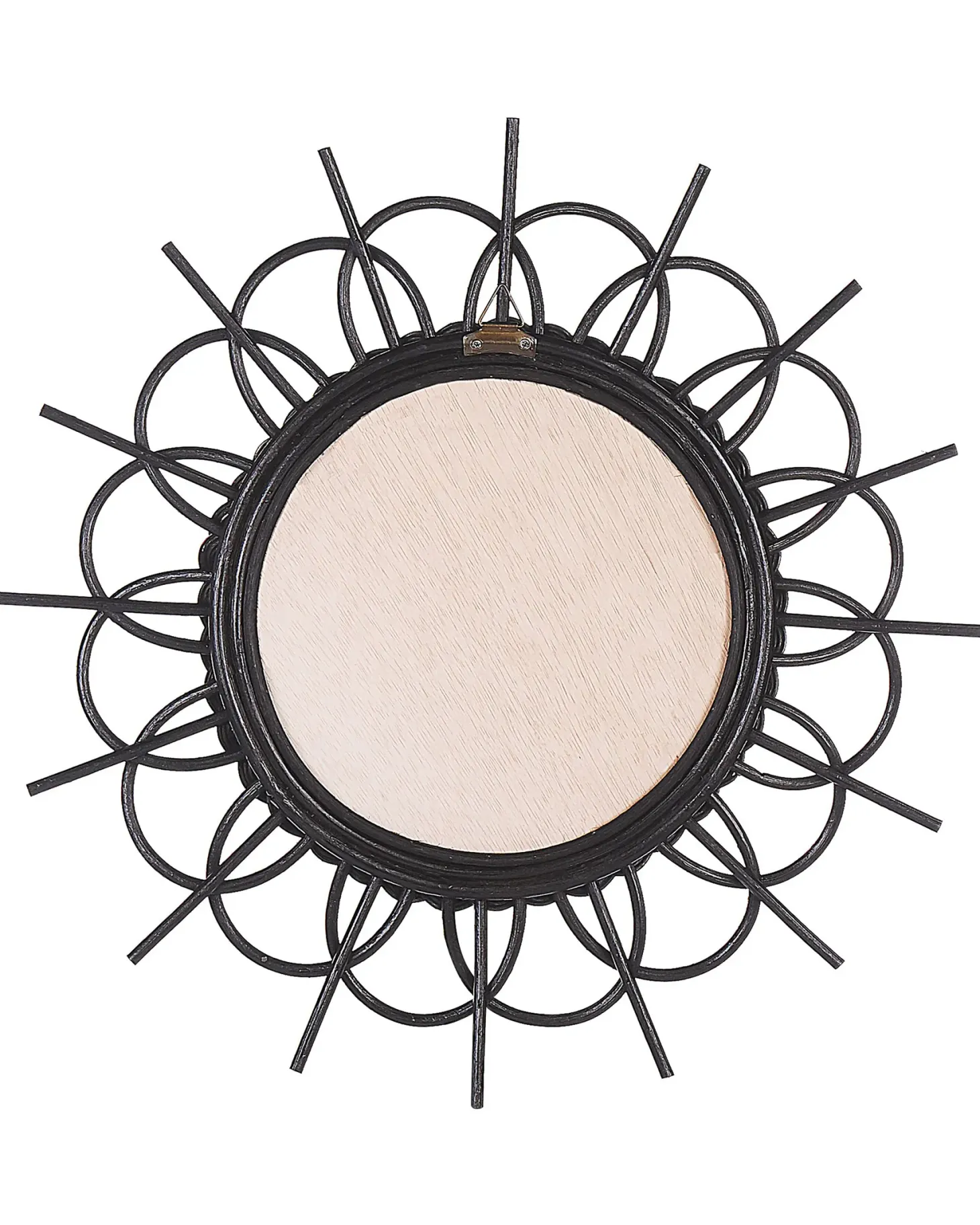Lustro ścienne TELAKIA 60 cm 60 cm Rattan Czarny