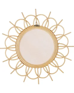 Lustro ścienne TELAKIA 60 cm 60 cm Rattan Naturalny