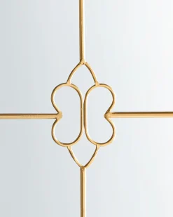 Lustro ścienne THULAY 65 cm 99 cm Złoty