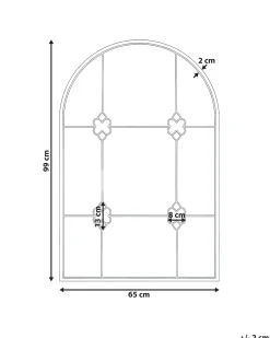 Lustro ścienne THULAY 65 cm 99 cm Złoty