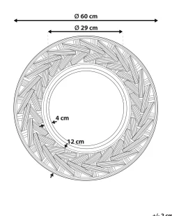 Lustro ścienne TIERGA 60 cm 60 cm Czarny
