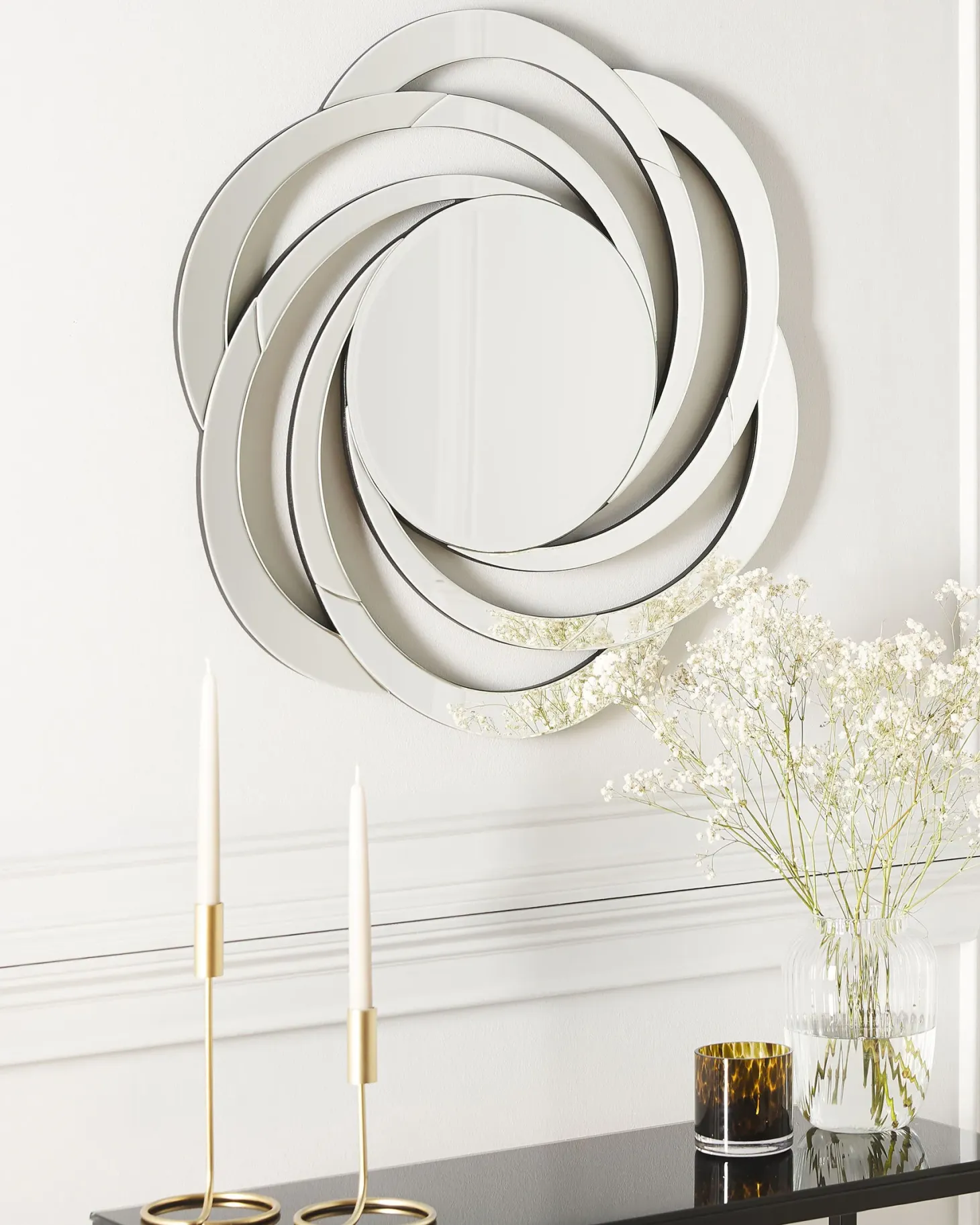 Lustro ścienne TREBAN 70 cm 70 cm Srebrny