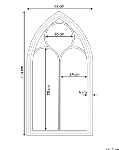 Lustro ścienne TRELLY 62 cm 113 cm Metal Czarny