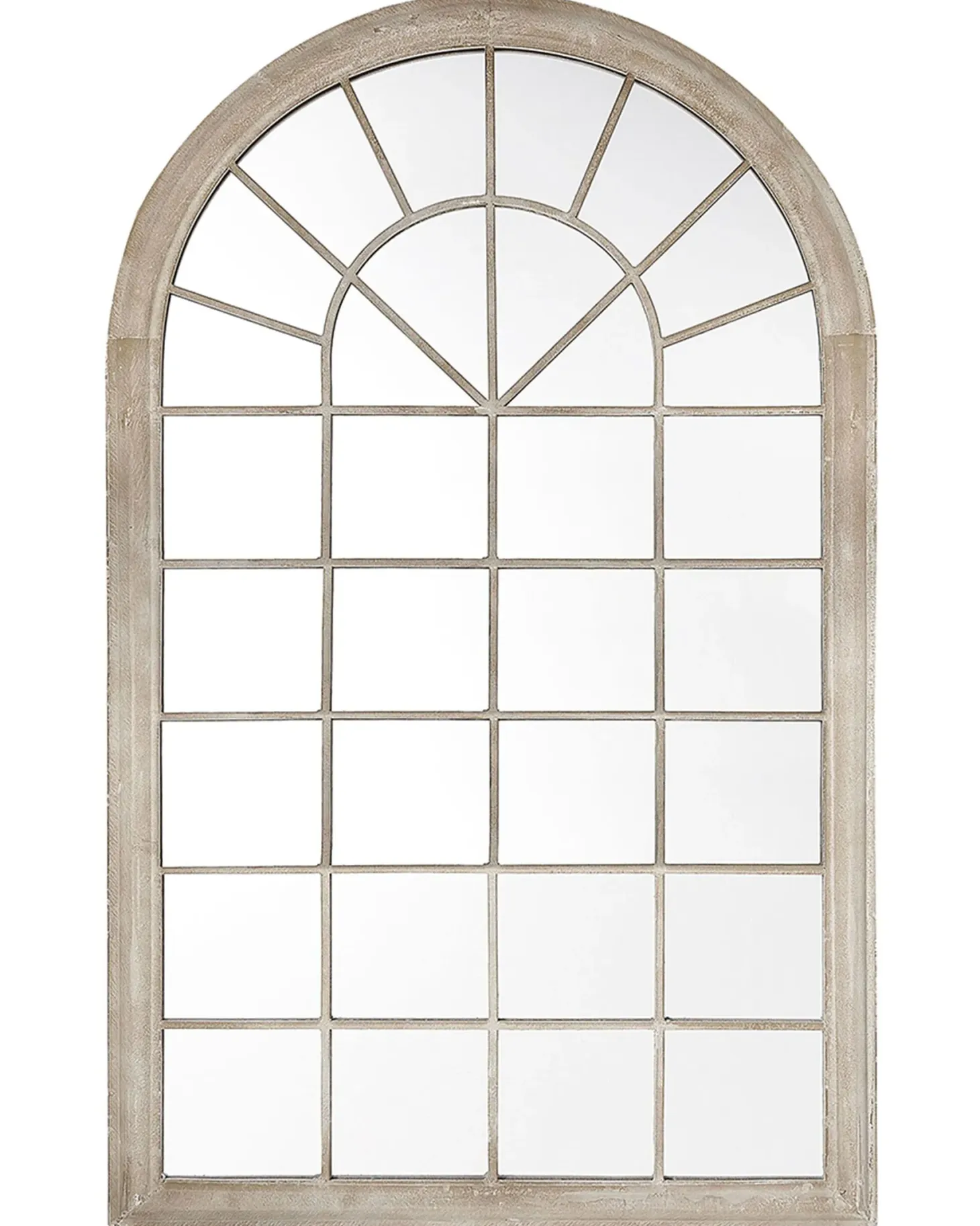 Lustro ścienne TREVOL 77 cm 130 cm Metal Beżowy