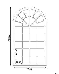 Lustro ścienne TREVOL 77 cm 130 cm Metal Beżowy