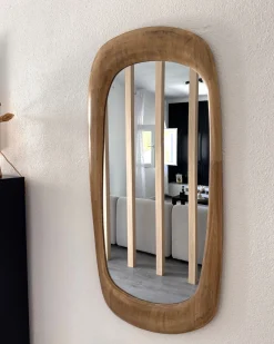 Lustro ścienne TRIZAY 57 cm 120 cm Drewno Brązowy