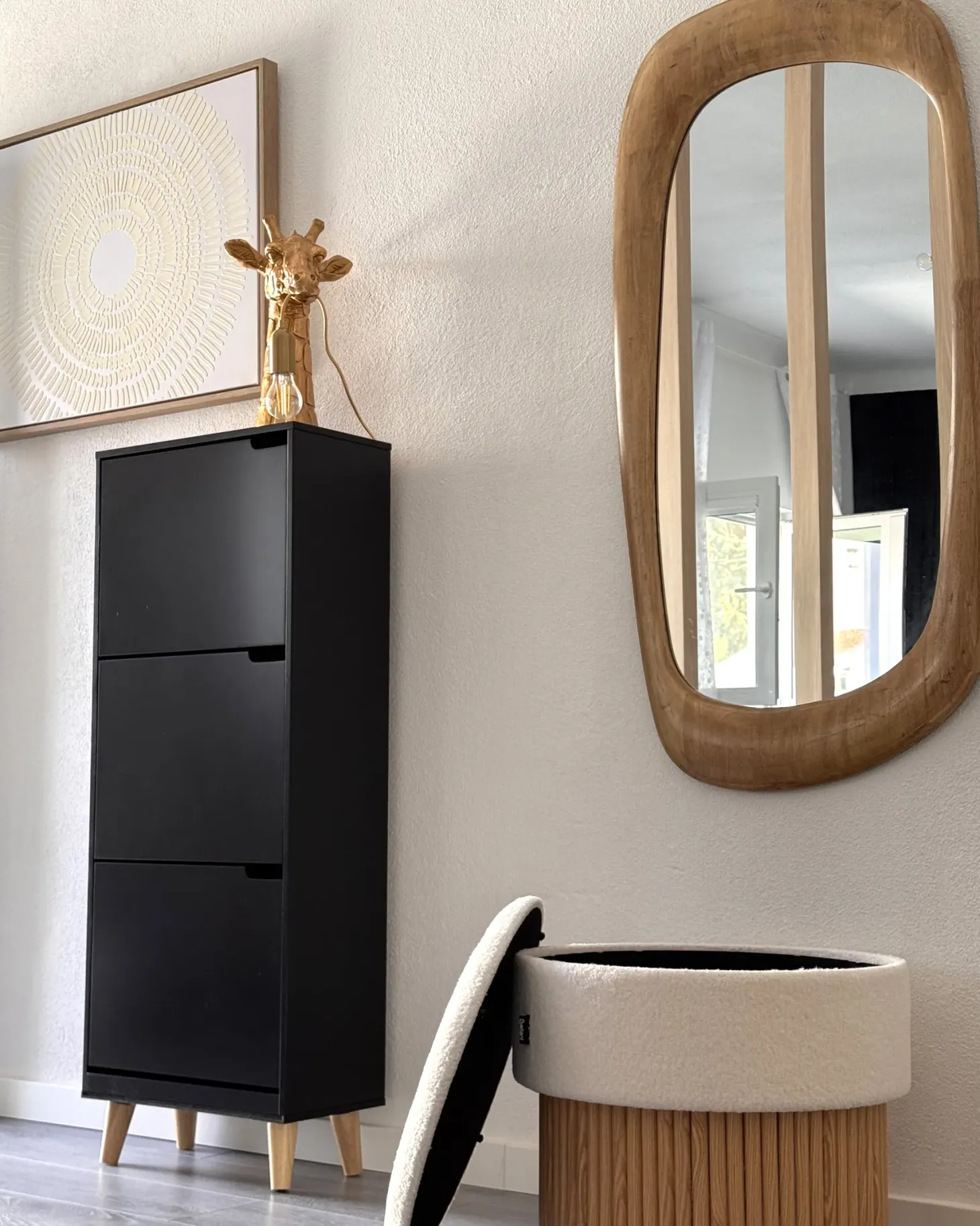 Lustro ścienne TRIZAY 57 cm 120 cm Drewno Brązowy