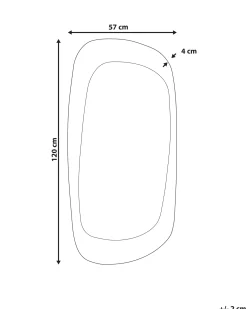Lustro ścienne TRIZAY 57 cm 120 cm Drewno Brązowy