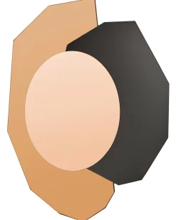 Lustro ścienne TROYON 62 cm 80 cm Różowe złoto