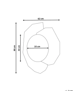 Lustro ścienne TROYON 62 cm 80 cm Różowe złoto