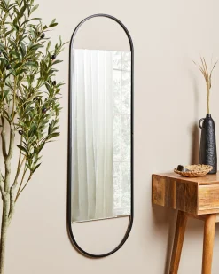 Lustro ścienne VALLERY 40 cm 120 cm Metal Czarny