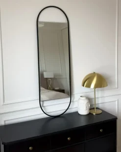 Lustro ścienne VALLERY 40 cm 120 cm Metal Czarny
