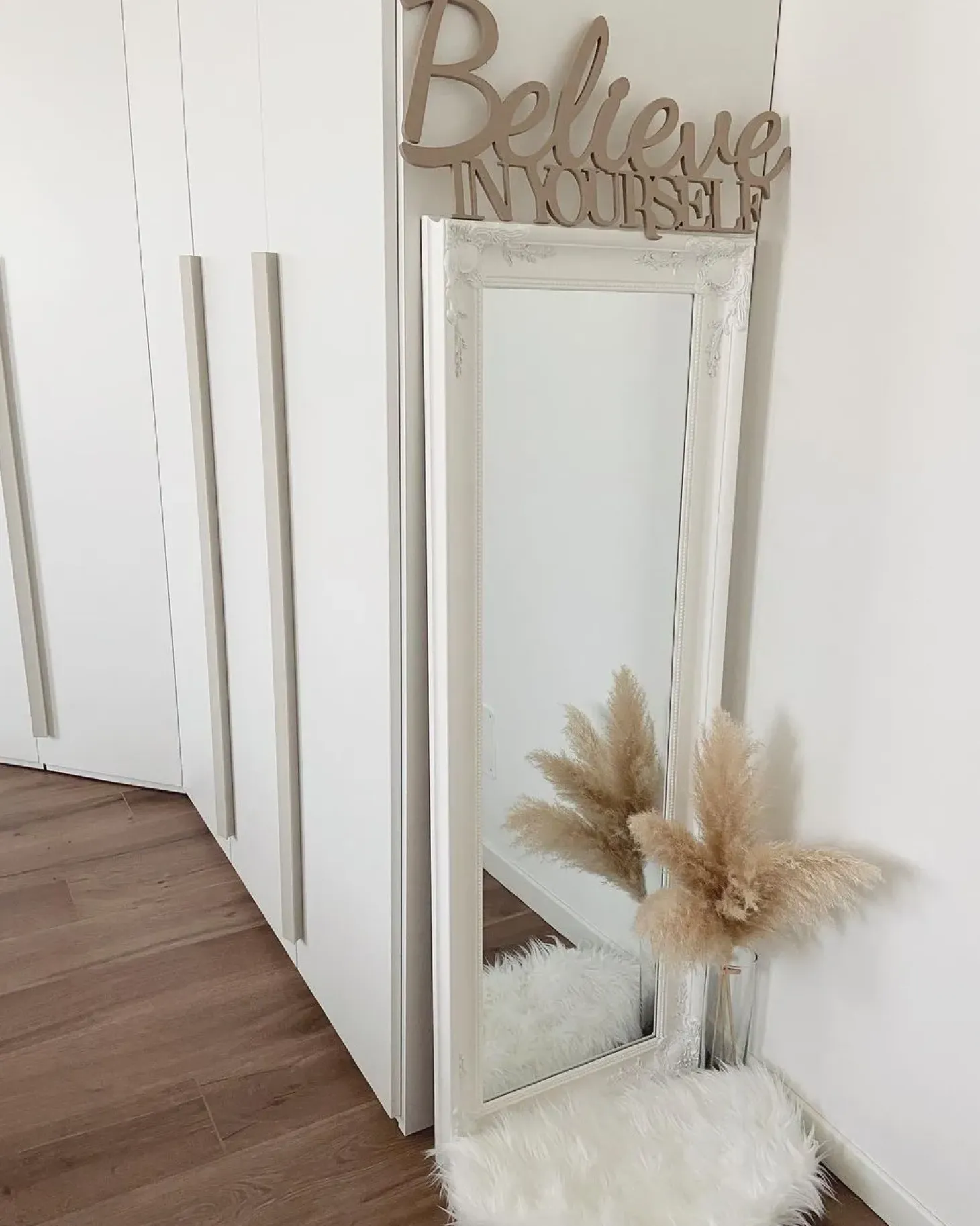 Lustro ścienne VARS 51 cm 141 cm Biały