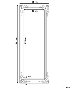 Lustro ścienne VARS 51 cm 141 cm Biały