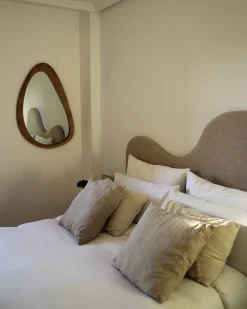 Lustro ścienne VENAS 61 cm 91 cm Welur Musztardowy