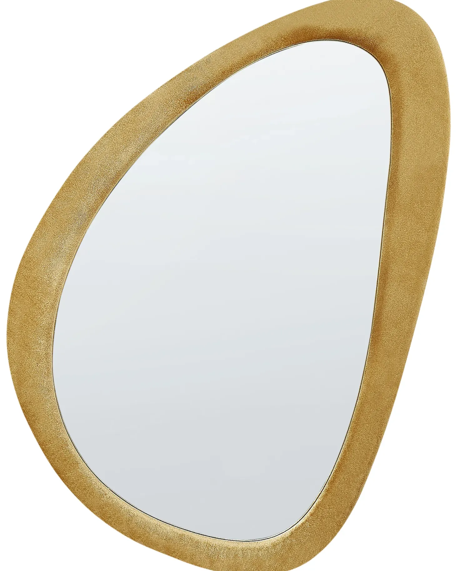 Lustro ścienne VENAS 61 cm 91 cm Welur Musztardowy