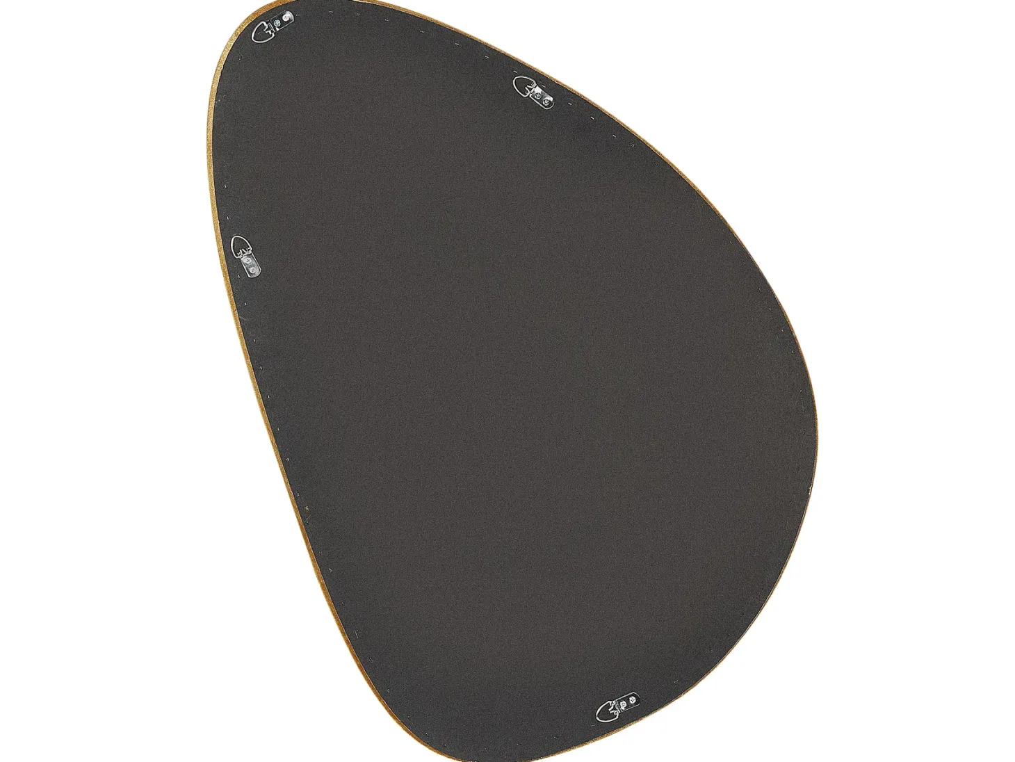 Lustro ścienne VENAS 61 cm 91 cm Welur Musztardowy