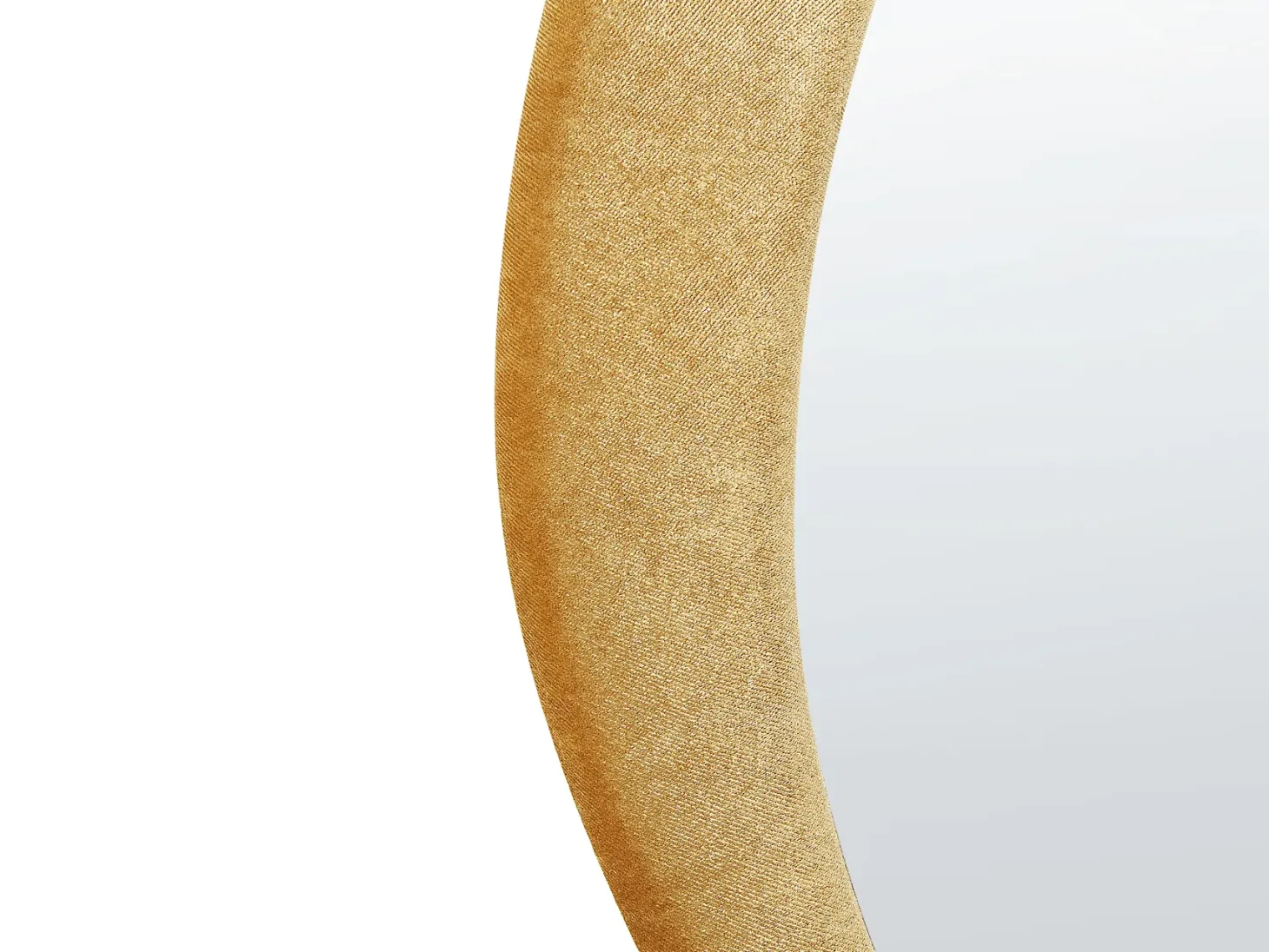Lustro ścienne VENAS 61 cm 91 cm Welur Musztardowy
