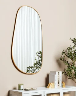 Lustro ścienne VERNAIS 60 cm 110 cm Metal Złoty