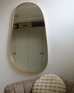 Lustro ścienne VERNAIS 60 cm 110 cm Metal Złoty