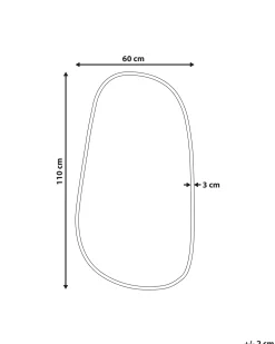 Lustro ścienne VERNAIS 60 cm 110 cm Metal Złoty