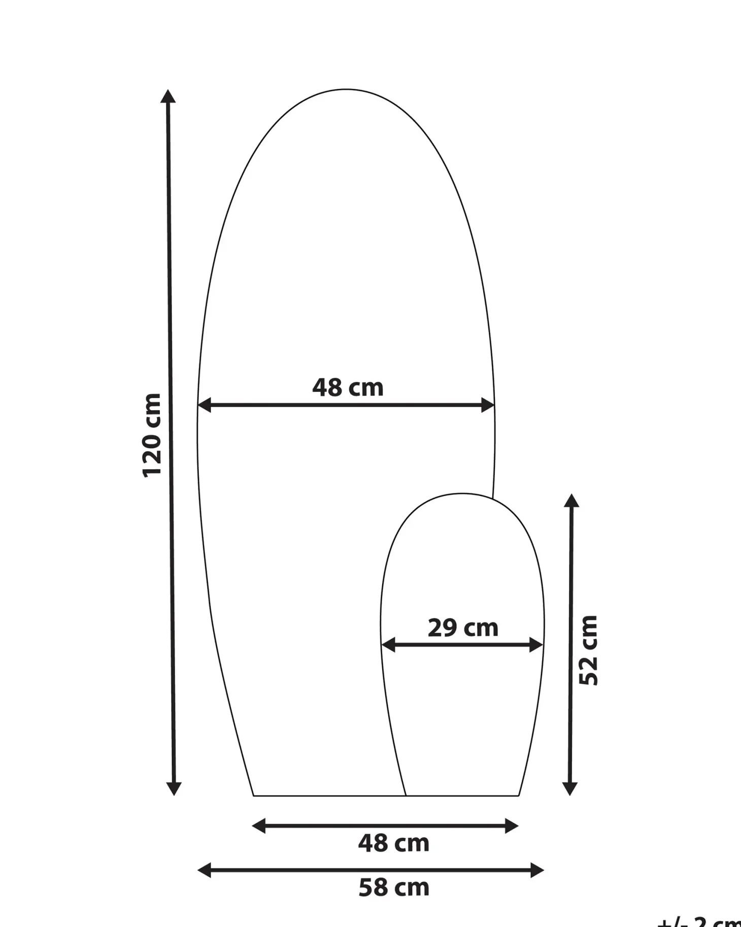 Lustro ścienne VIERZON 58 cm 120 cm Czarny
