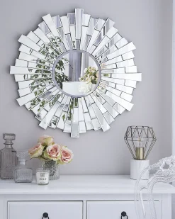 Lustro ścienne VIRE 70 cm 70 cm Srebrny