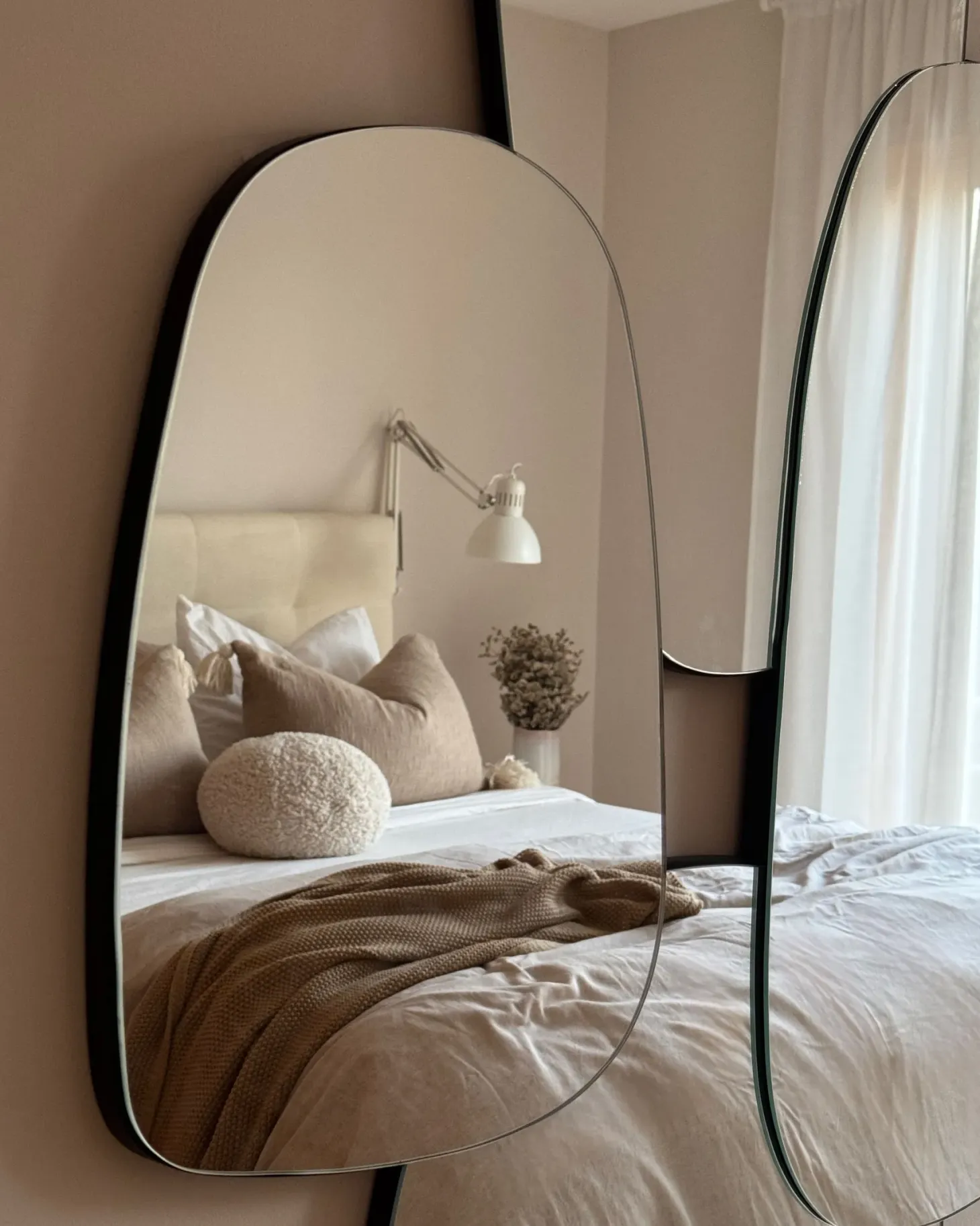 Lustro ścienne VOUZON 80 cm 120 cm Srebrny